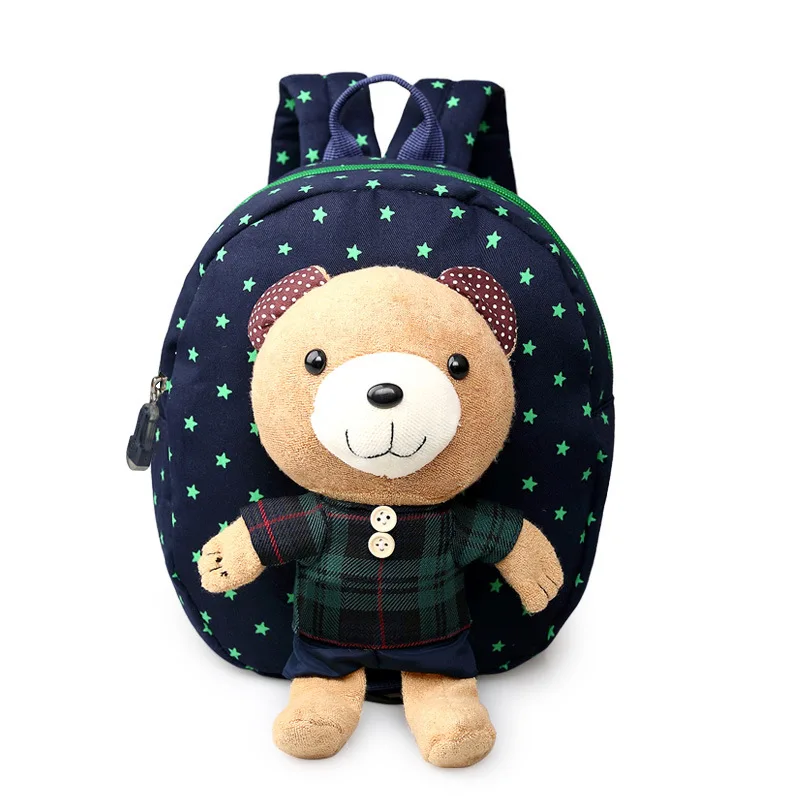 Мультяшный медведь Детские ремни безопасности прогулки Анти-потери мешок безопасности активности и шестерни плюшевый Детский рюкзак школьные сумки 4 цвета - Цвет: blue gezi