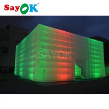 Lighted Inflatable Cube Tent Room Foldable Outdoor Camping for Commercial Advertising Party decoration