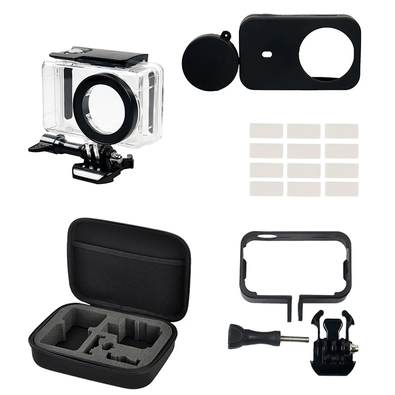 

Waterproof Housing + Plastic Skeleton Frames+ Soft Silicone Cover+ EVA Storage Bag for Xiaomi Mijia 4K Cam Dedicated Kits