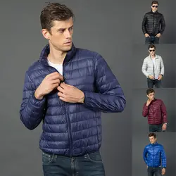 2018 Новая мода Для мужчин тонкие парки Плюс Размеры зима вниз парки пальто Для мужчин Осень Теплый жакет Hombre высокое качество