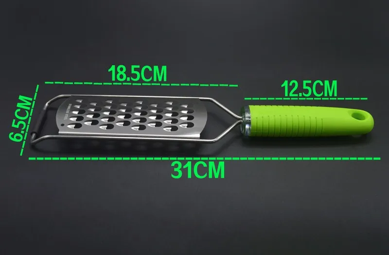 Большая круглая Терка Microplane формы с удобной ручкой и пластиковой крышкой с зеленой ручкой TPR