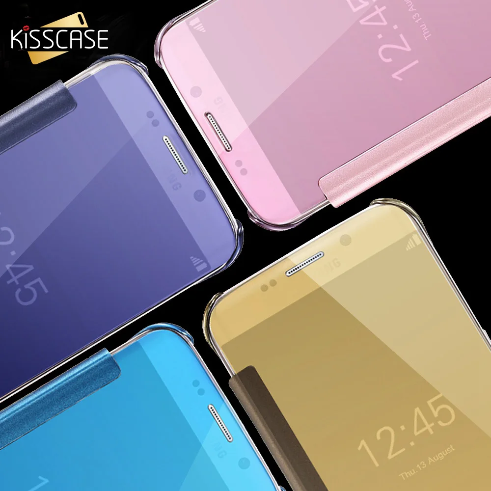 Kisscase флип Чехлы Зеркало чехол для Huawei P10 Lite Коврики 7 8 9 P8 P9 HUAWEI Xiaomi 5S Redmi версия 4X4 Pro