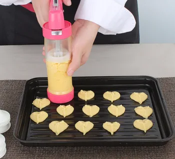 

high quality Baking pastry Tools Cookie Mold Press Gun 16 Flower Mold cookie press biscuit cookie cutter DIY cake Cookie making