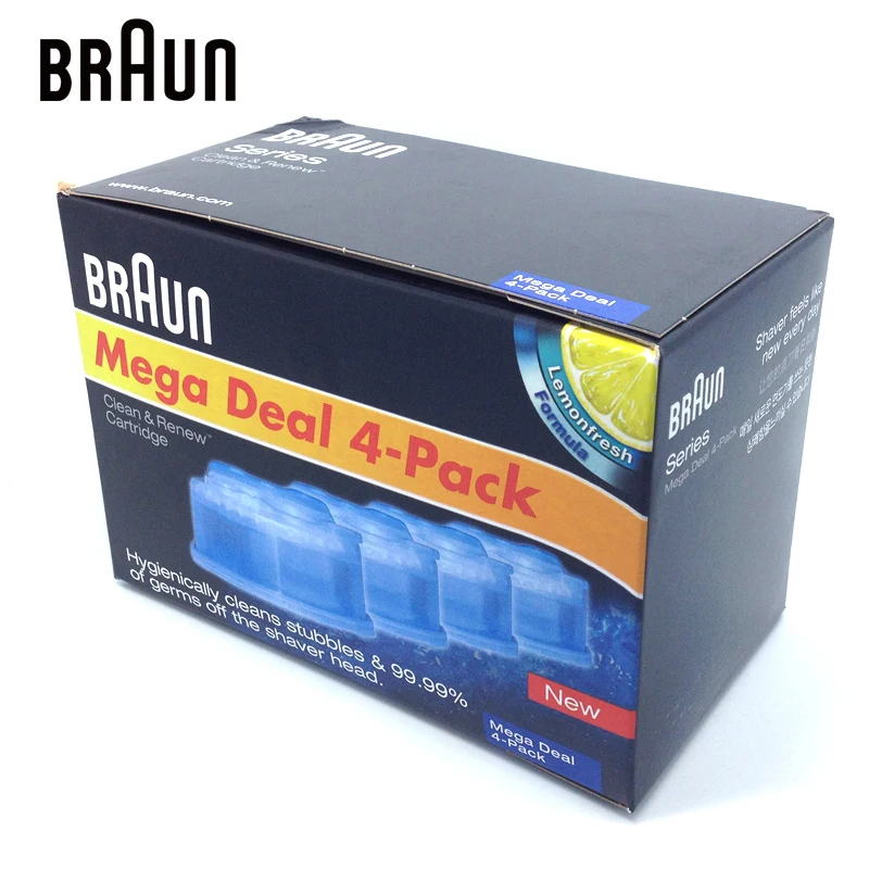

Braun CCR4 Clean & Renew Refill Cartridges CCR2 Replacement Cleaner for Bruan Electric Shaver with Automatic Cleaning Center