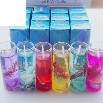 

Hot Selling Colorful Nice Ocean Jelly Aromatherapy Candles Wedding Valentines Romantic Scented Candle