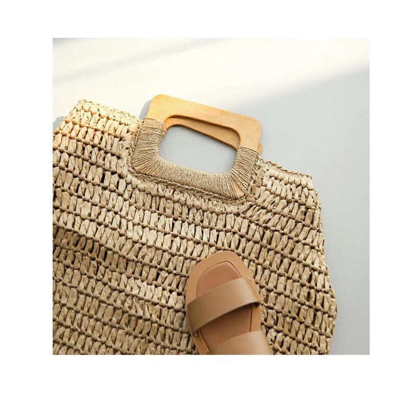 Повседневная пляжная соломенная сумка для путешествий и отпуска модные плетеные