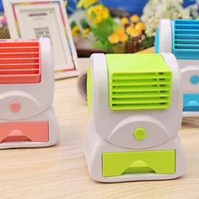Mini USB Small Fan Cooling Portable Desktop Dual Bladeless Air Conditioner