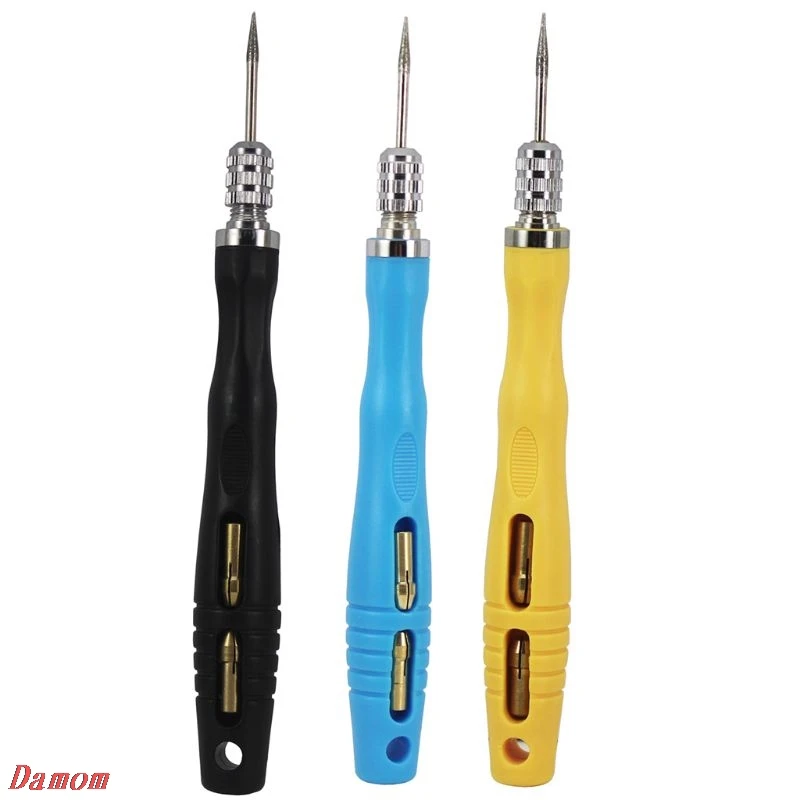 

Multipurpose Needle File Handle Kit With 4 Brass Chucks For Hand Hobby Metal Glass Stone Wood Carving