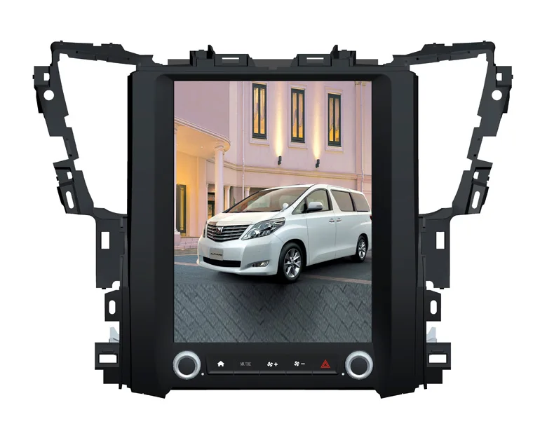 Perfect 12.1inch tesla style android 7.1 car dvd player for toyota alphard vellfire 30 series 2015-2018 car audio headuint gps navi wifi 6