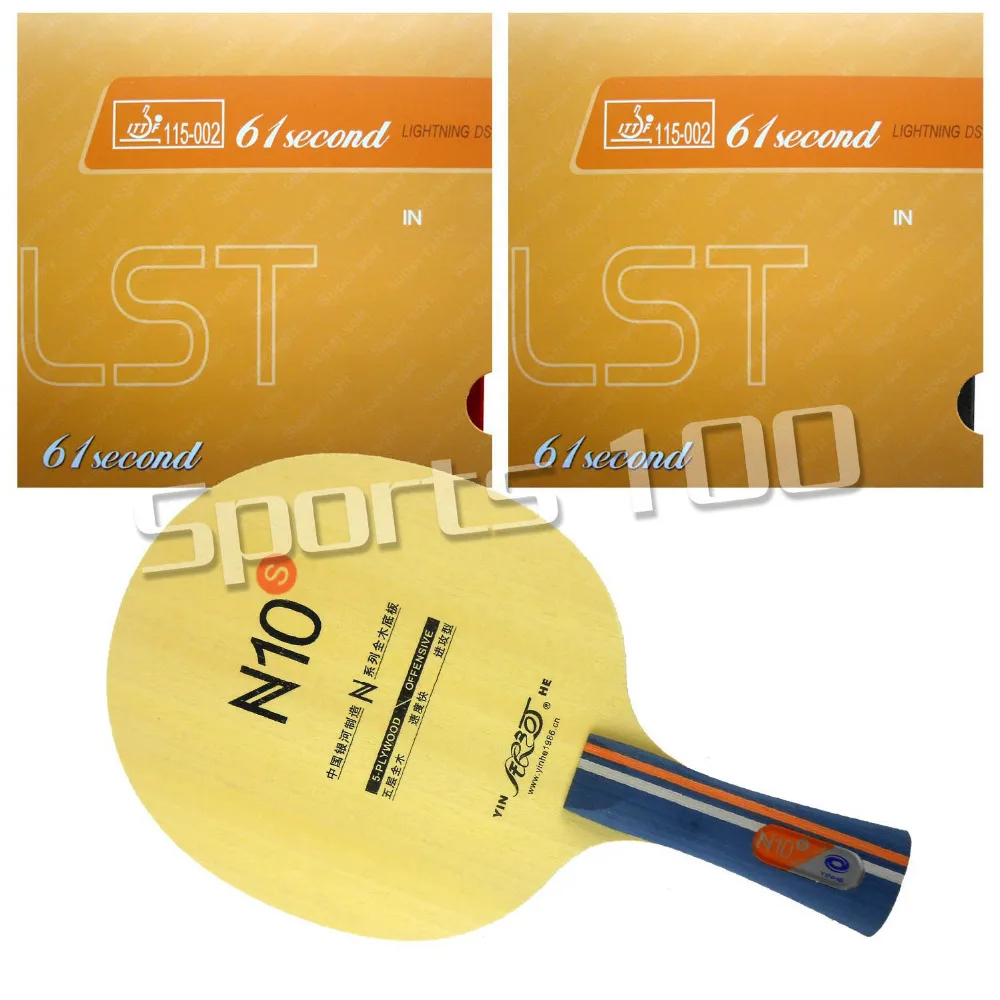 

Pro Combo Racket Galaxy N10s Blade Long Shakehand-FL with 2x 61second Lightning DS LST Rubbers