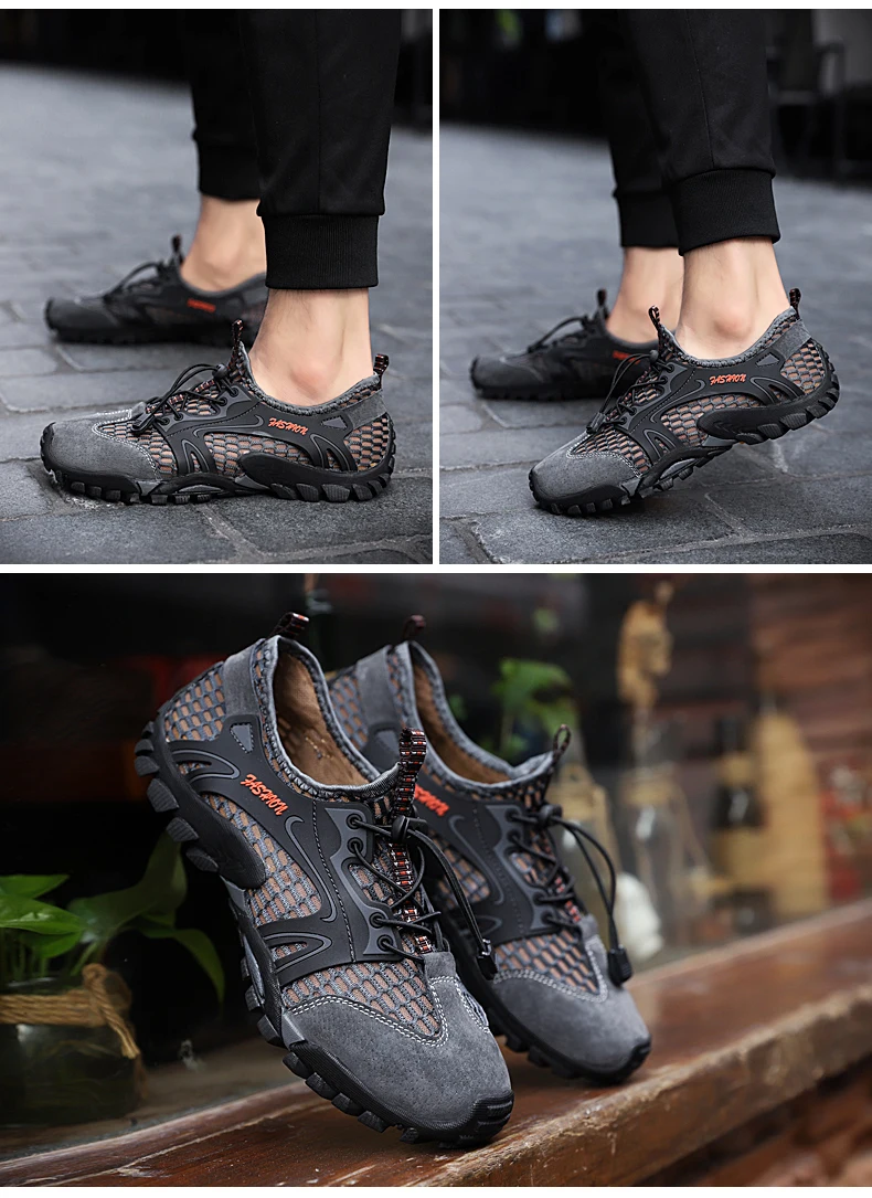 Спортивная обувь для мужчин кроссовки из сетчатого материала дышащие удобные спортивные туфли на плоской подошве мужские спортивные Прогулочные кроссовки
