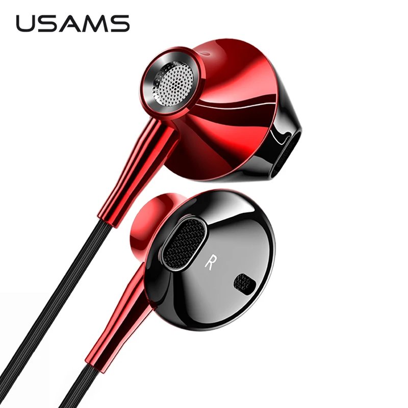 Металлические USB Type C наушники-вкладыши USAMS Высокое качество Hifi стерео гарнитура