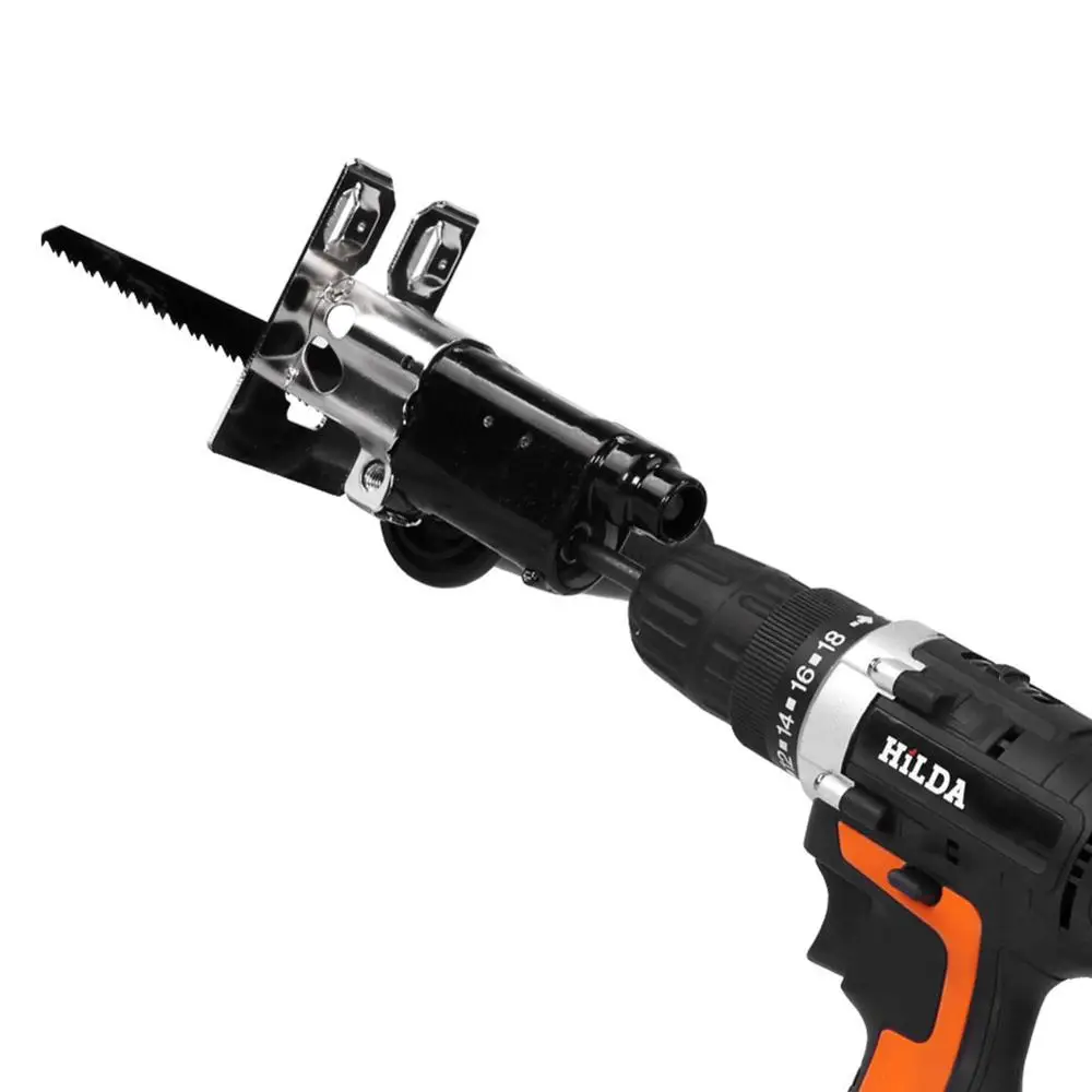 

Reciprocating Saw Power Tool Reciprocating Saw Metal Cutting Wood Cutting Tool Electric Drill Attachment With Blades