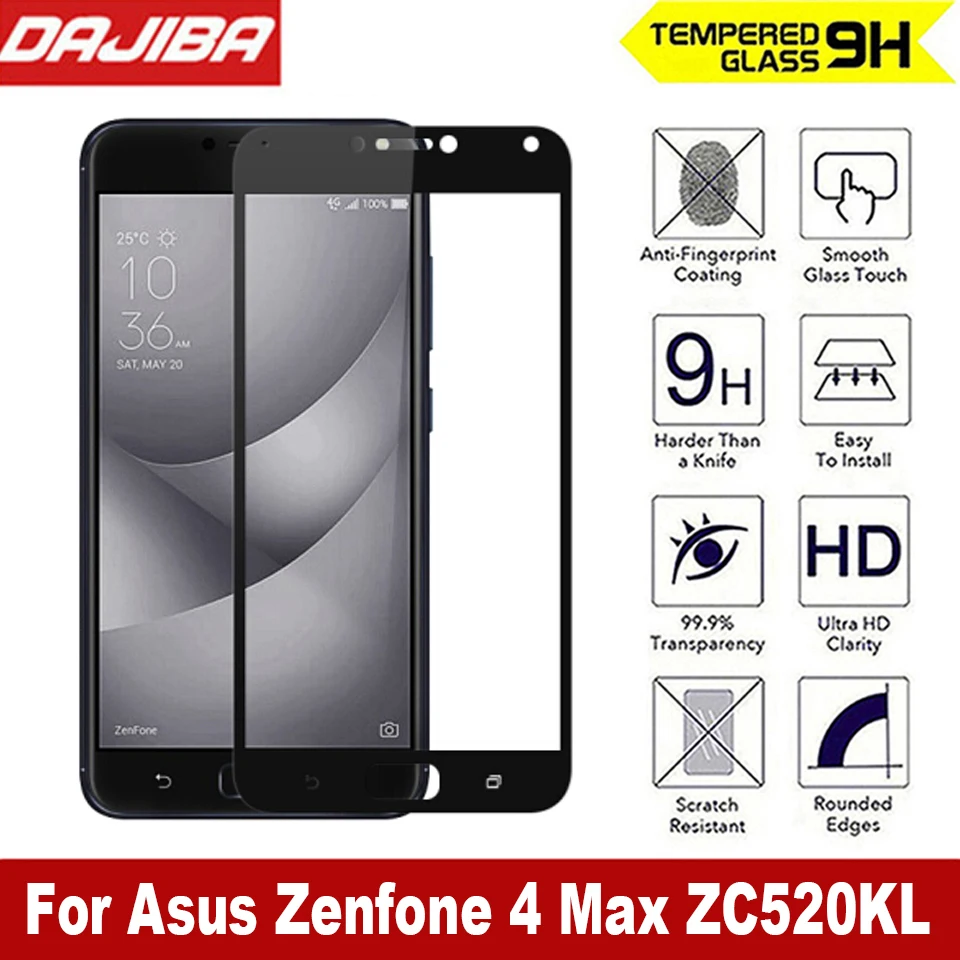 9H новое полное покрытие закаленное стекло для Asus Zenfone 4 Max ZC520KL Взрывозащищенная