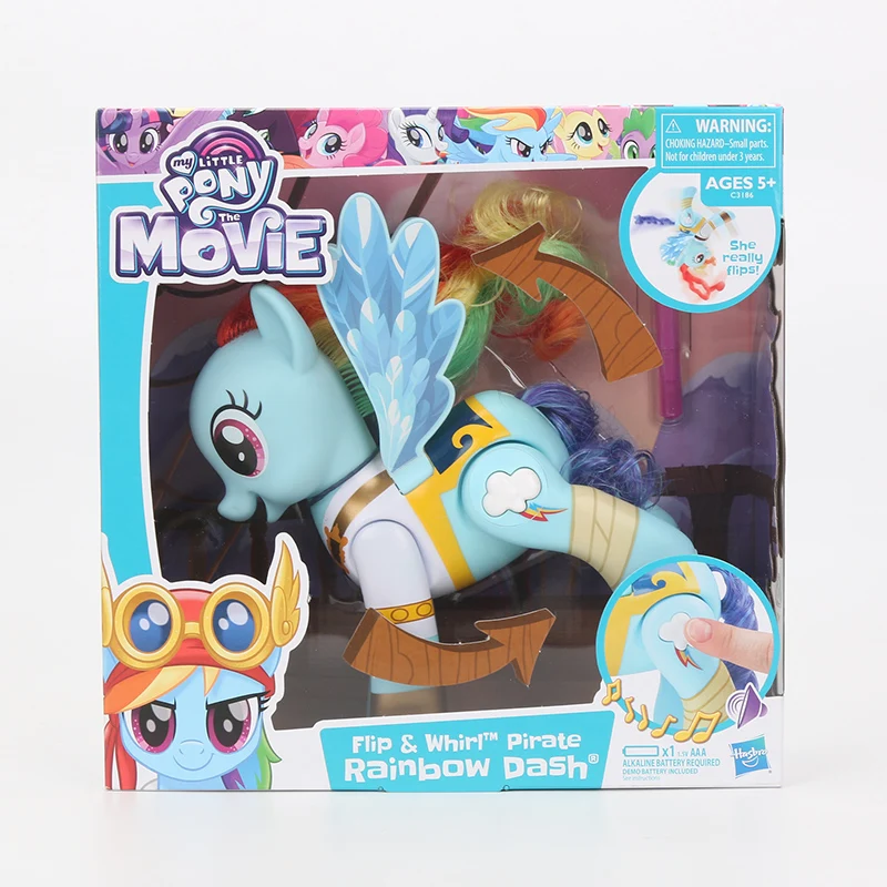 Электронные игрушки My Little Pony Flip& Whirl Priate Rainbow Dash ПВХ фигурка дружба волшебная игрушка Студенческая Модель Куклы