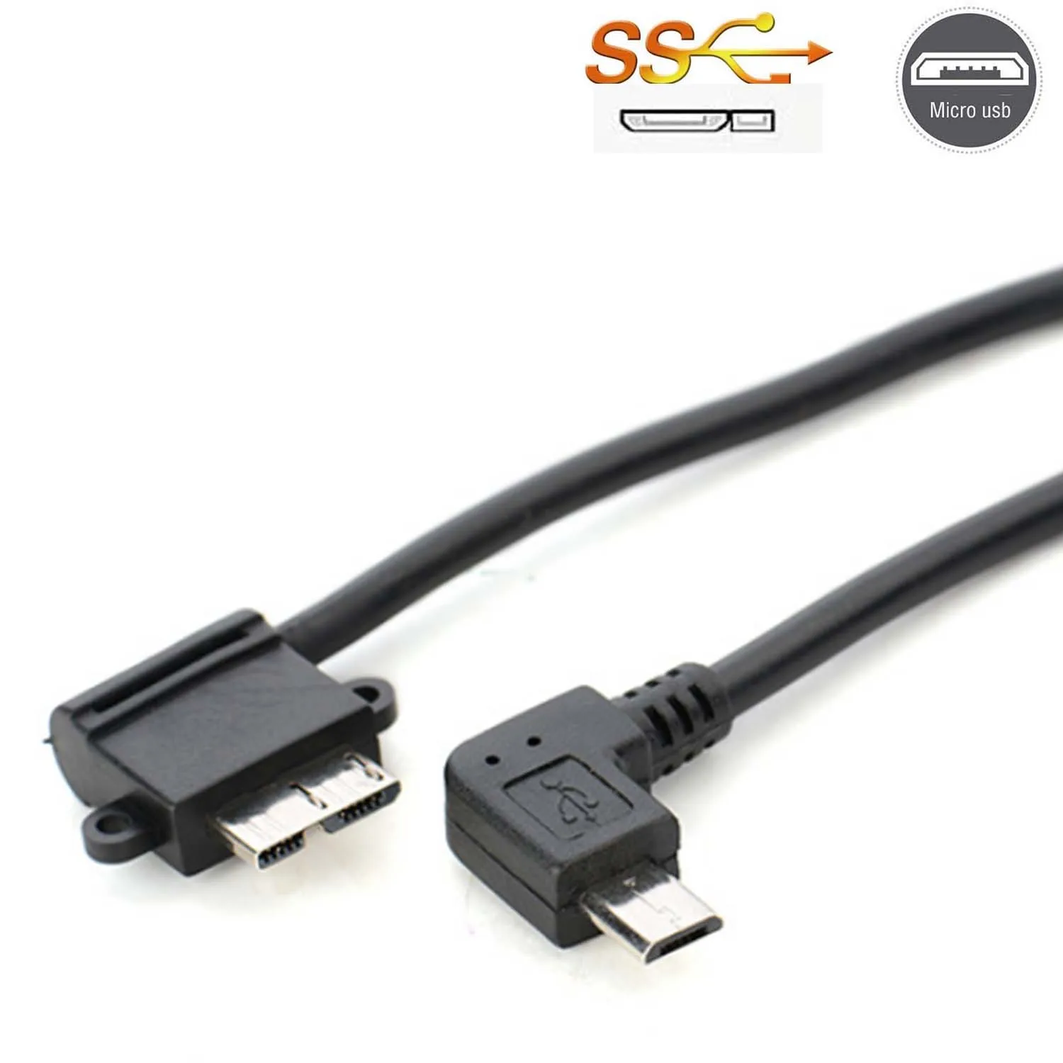 المصغّر USB 2.0 إلى USB 3.0 مايكرو B كابلات الموصلات ل القرص الصلب هاتف خلوي هاتف ذكي PC
