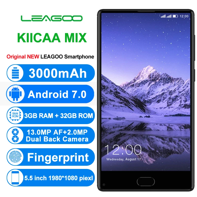Оригинальный LEAGOO kiicaa смешивания 4G мобильный телефоны android 7 0 3 ГБ + 32 восьмиядерный