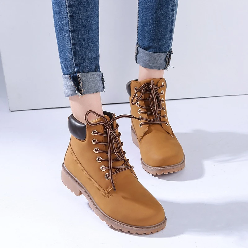 Botas de nieve de tacón plano para mujer, botines de felpa de marca, suela dura, otoño e invierno, heel boots|boots boots - AliExpress