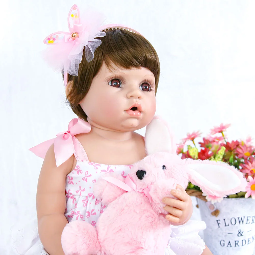 55 см полный корпус силикона Reborn Baby Doll игрушки Реалистичные Baby-Reborn принцесса детские куклы на день рождения Рождественский подарок девочки Brinquedos