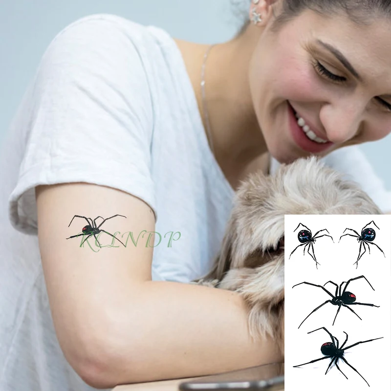 

Waterproof Temporary Tattoo Sticker 3D Scary awful Spider Fake Tatto Flash Tatoo Tatouage Wrist Foot Hand For Men Girl Women