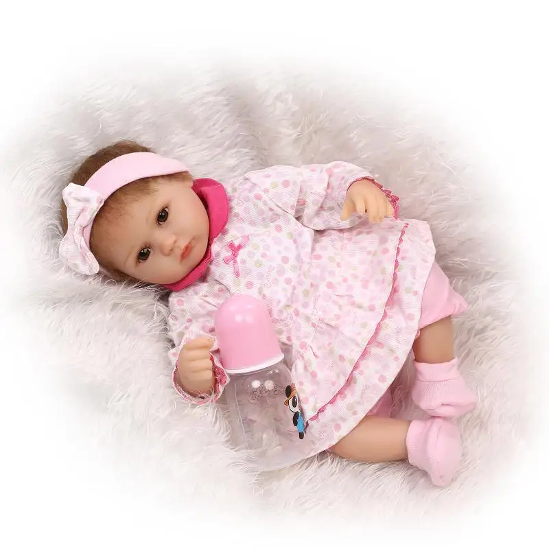 

NPK Silicone 42cm Reborn Babies Doll Toys Lifelike Princess Girls Realistic Baby Dolls 2019 Fashion Doll Children Birthday Gifts