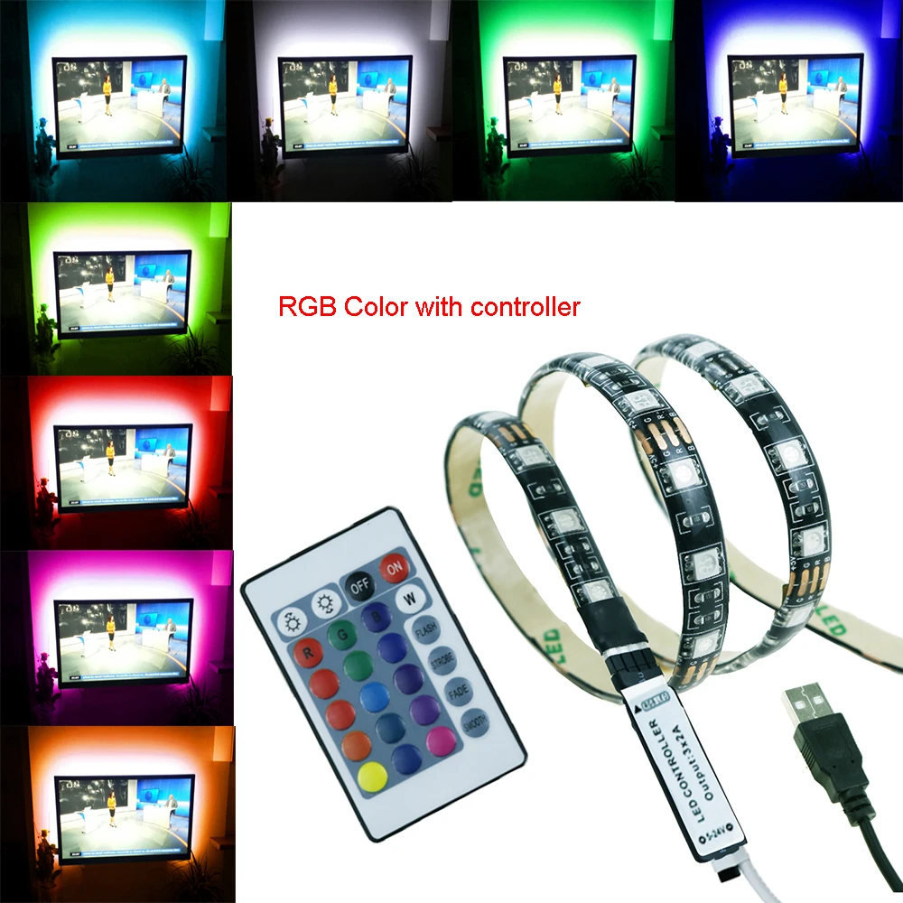Светодиодная лента RGB 1 5 м 5050 USB В 60 светодиодов/м|usb led strip rgb|led rgbstrip rgb |