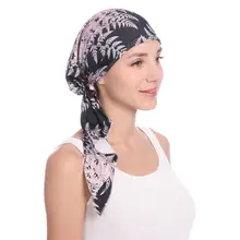 Женский элегантный головной платок, шапка с принтом, шапочка для химиотерапии, шапочка, чепчик для сна
