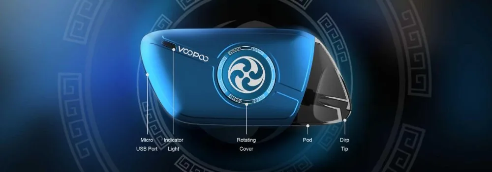 Original VOOPOO Rota Kit Refillable Pod System 1.5ml Cartridge Spinning Design Electronic Cigarette Vape with 340mah Battery 01 (19)