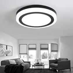 Современный потолочный светильник светодиодный Черный и белый круглый потолочный светильник для Гостиная Спальня Кухонный инвентарь