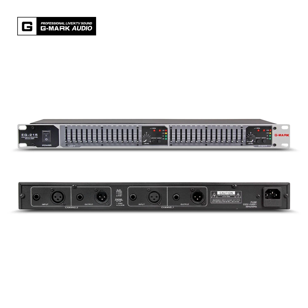 G MARK EQ215 Профессиональный эквалайзер сценический аналоговый стерео Эквалайзер