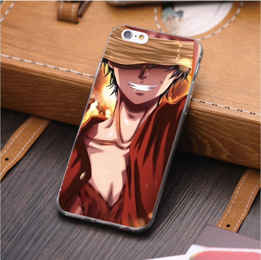 ONE PIECE Monkey D. винни-пух Для iPhone 5 6 PLUS 7 Плюс Случае РОК Телефон Случаях Красочные