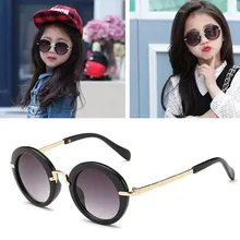 2017 Fashion Round Kids Sunglasses Children Sun Glasses Anti uv Baby Vintage Eyeglasses Girl Cool UV400