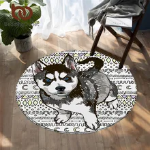 Постельные принадлежности Outlet Хаски круглый геометрический ковер, ацтекский напольный коврик граффити собачий уголок Коврики для спальни мультфильм для детей 150 см игровой коврик