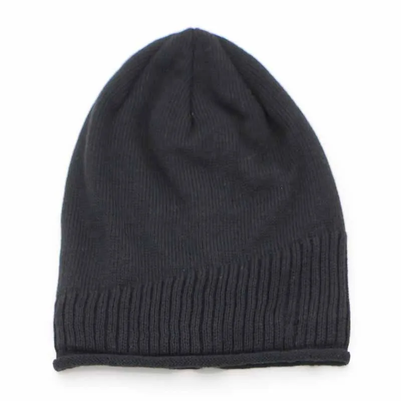 Немецкие популярные зимние шапки известных брендов для мужчин, модные шапки, осенняя зимняя шапка, хип-хоп вязаные шапки, зимние шапки с манжетами для женщин - Цвет: black