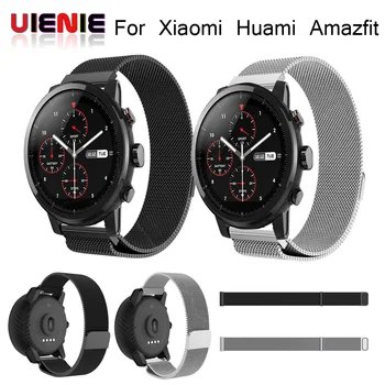 

22mm Magnetic Milanese Loop Strap for xiaomi Huami Amazfit 2s GTR 47mm strap Watch Band Stainless Steel Quick Release Wrist Belt