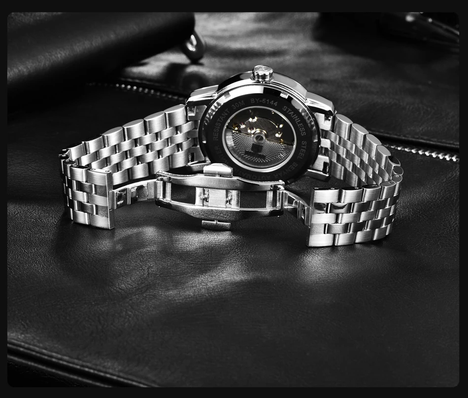 Новые повседневные Модные мужские кожаные часы BENYAR Топ бренд деловые автоматические механические мужские спортивные часы Relogio Masculino