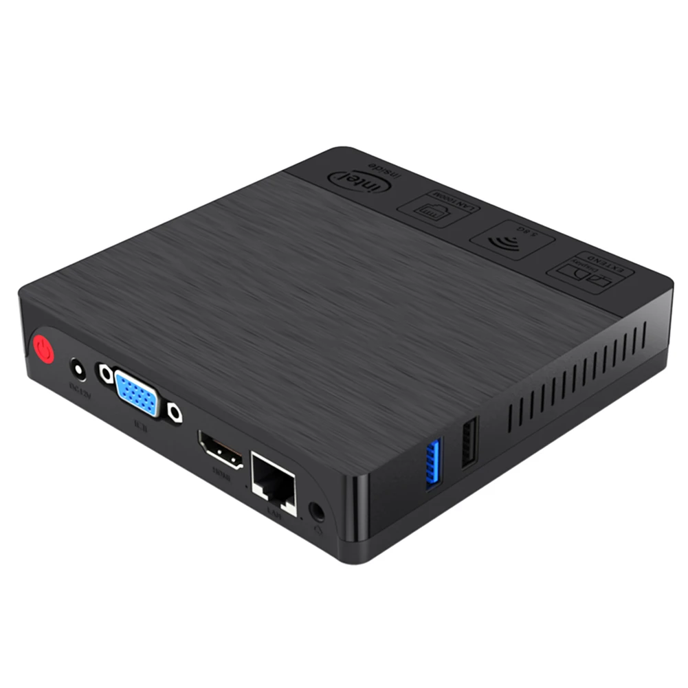 Mini PC 4G/64GB Win10 BT4.0 Heat Disspation Dustproof 2.4G+5.8G Dual WiFi JLRL88