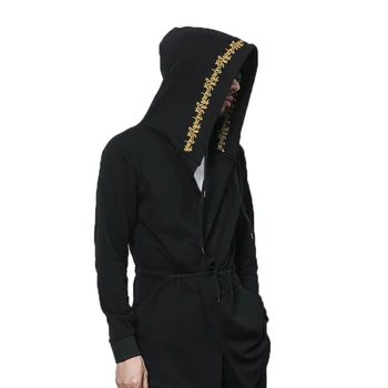 

2019 Men Casual Hooded Trench Coat Spring Summer Male Open Stitch Hoody Cardigan Jacket Outerwear Overcoat black Jacket M-5XL