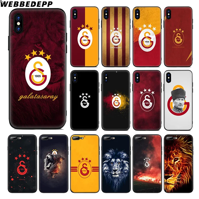 

WEBBEDEPP Turkey Galatasaray Soft Silicone Case for Apple iPhone Xr Xs Max X or 10 8 7 6 6S Plus 5 5S SE Phone Case