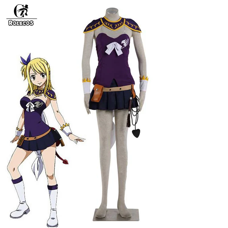 ROLECOS аниме Сказочный хвост косплей костюм Lucy Heartfilia Косплей Костюм женский
