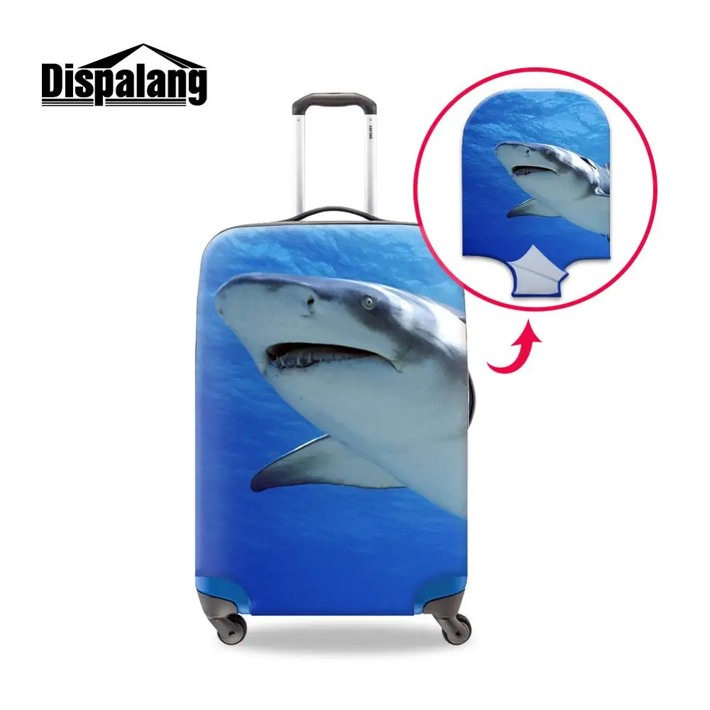 Животные дельфины печати чемодан Чехлы для багажа для девочек Эластичный полиэстер дорожный багажный чехол для леди 3D дорожный багажный чехол - Цвет: Светло-зеленый
