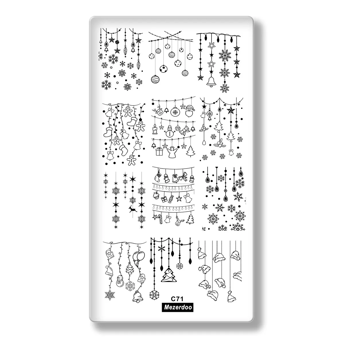 sale mezerdoo nail stamping plates christmas elk xmas snowflake