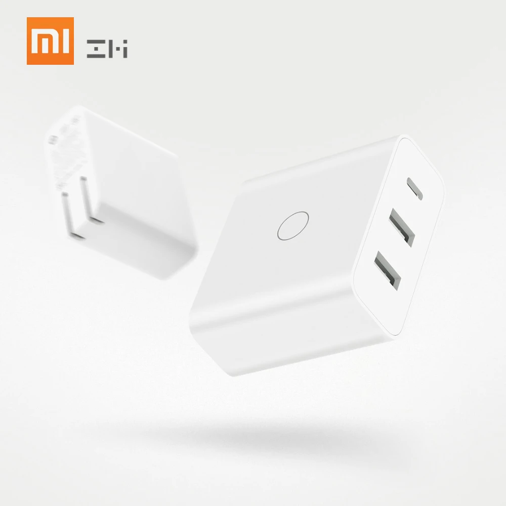 Xiaomi ZMI USB зарядное устройство 65 Вт 3 порта для Android iOS смартфон type-C 45 Вт USB-A 20 Вт Световой индикатор подарок кабель USB-C PD зарядное устройство