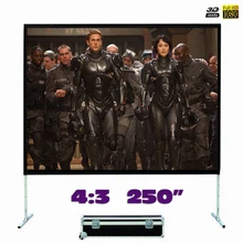 Fast Fold Projector Screen 250 inches 4:3 Quick Folding Front Projection Screen for Outdoor Concerts, Exhibitions, Cinema