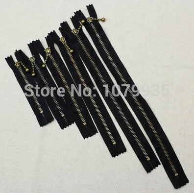 

Free shipping 12pcs/lots black Coil smooth bronze Zippers for DIY bag etc 12cm 15cm 20cm 25cm 30cm 40cm close end zipper