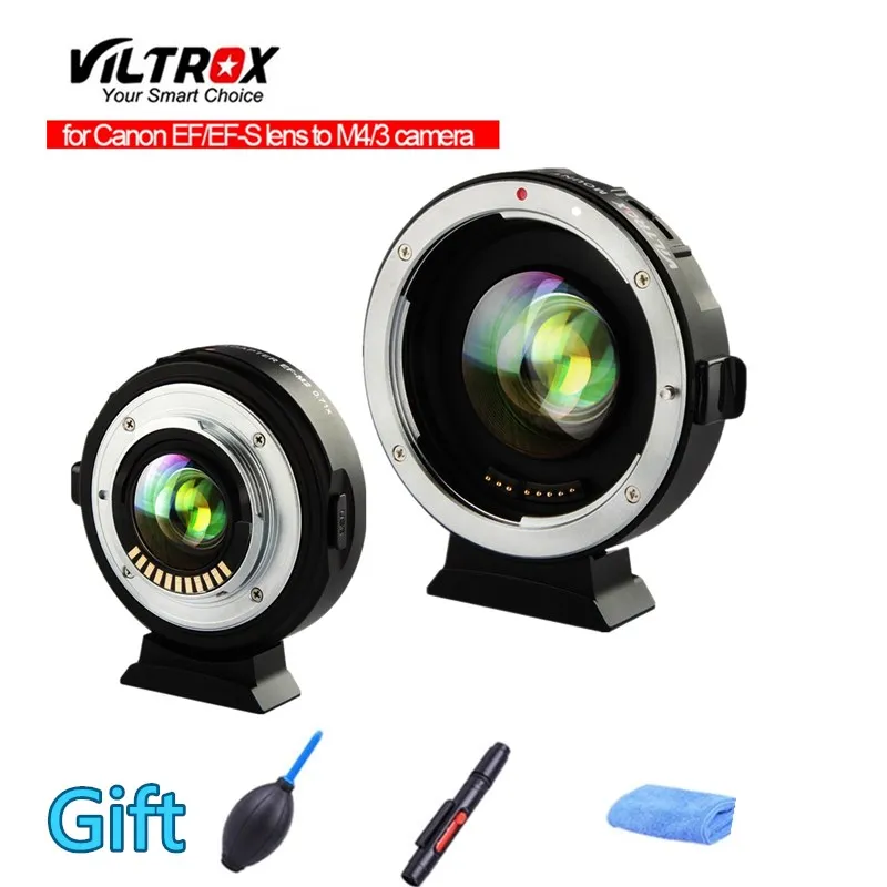 Viltrox телефон с редуктором адаптер автофокусом 0.71x для Canon EF mount lens to M43 camera EM10/EM10 II/EM10