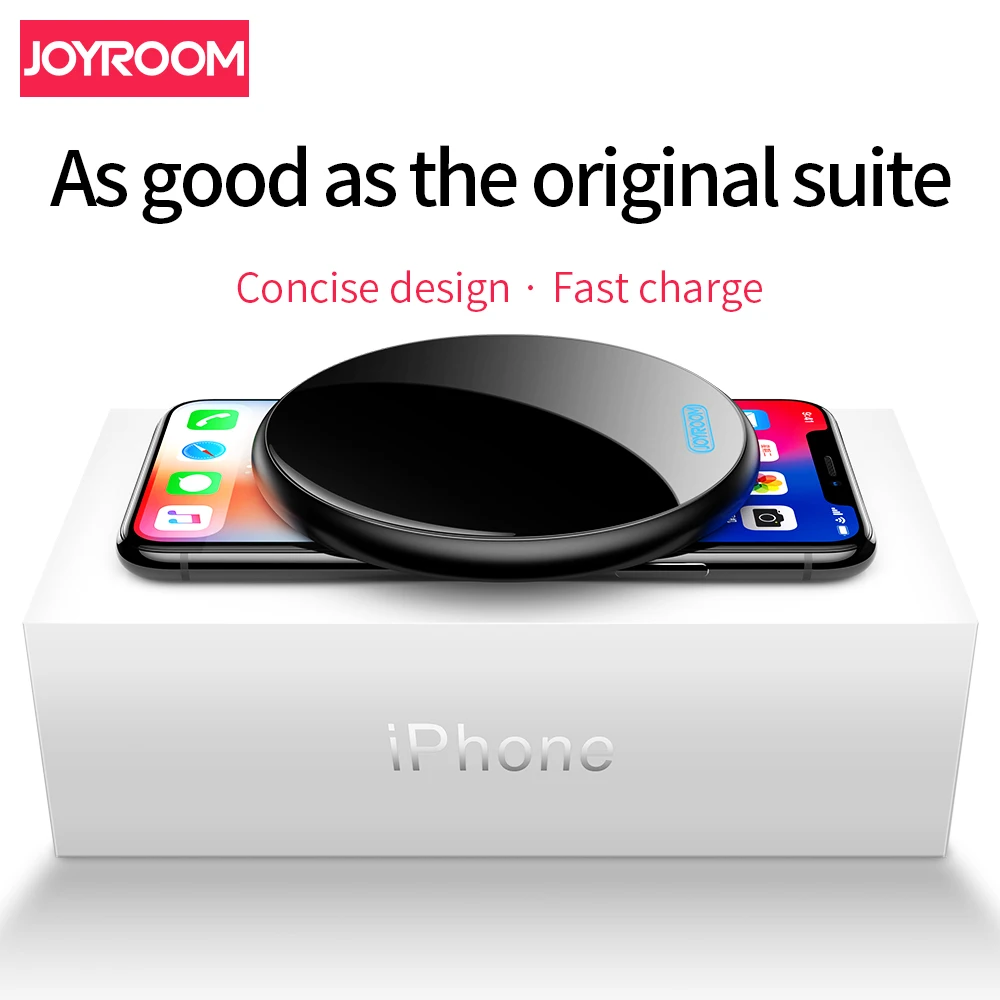 Joyroom Qi Стандартный Беспроводной Зарядное устройство Pad для iPhone 8 plus X samsung S8