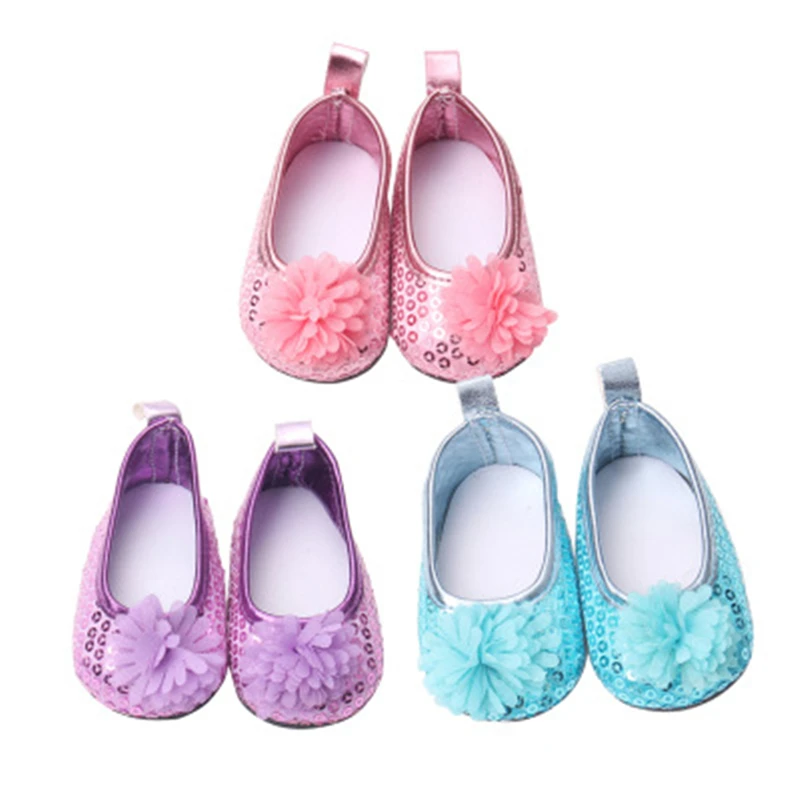 

7cm Sequins Shoes For 18 inches BJD Doll Fashion Mini Shoes Doll Shoes for Russian DIY handmade doll Doll Accessories