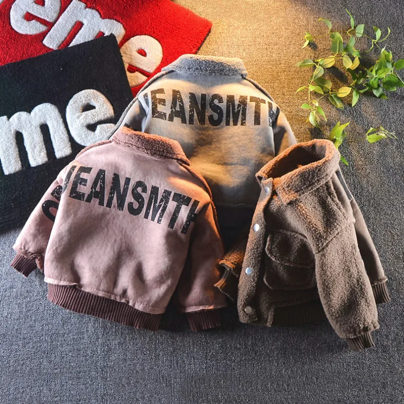 

Baby Jackets Children Outerwear For Autumn Winter Boys Girls Jacket Thick Warmer Suede Kids Coat Fashion Toddler Clothing Gifts