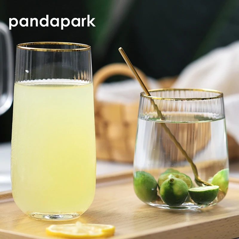Pandapark 2018 новая стеклянная бутылка с золотыми краями стаканы для красного вина